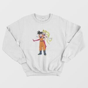 Goku X Usagi Sailor Moon Crossover Anime Manga Graphic Unisex Sweatshirt